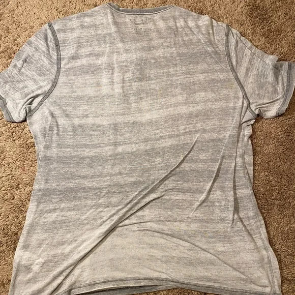 Lucky Brand Venice Burnout Adult Mens Size XL Polyester Cotton Gray Light Shirt - Picture 8 of 10